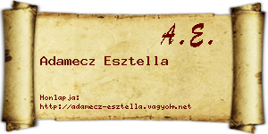 Adamecz Esztella névjegykártya